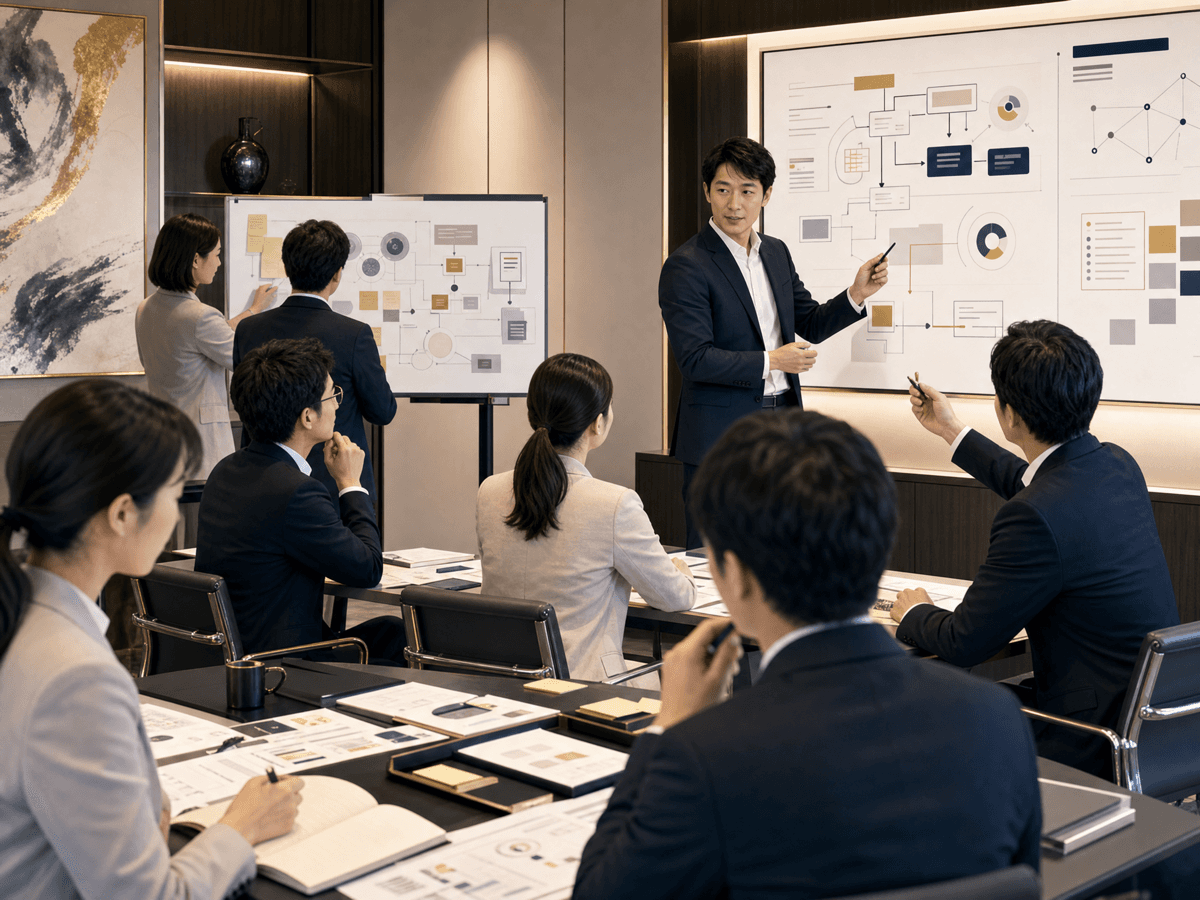 人材紹介と採用支援向けAI研修で求人票と候補者コミュニケーションを整理するビジュアル